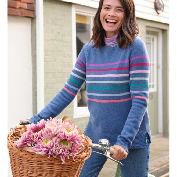 Woolovers Lambswool Striped Sweater - Picture 1 of 10